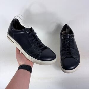 Birkenstock Bend Sneakers Men's 13 Black White Leather Low Top Casual Shoes